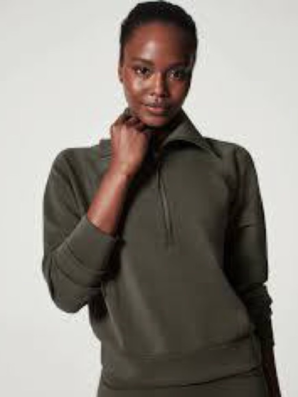 SPANX airessentials dark palm half zip medium